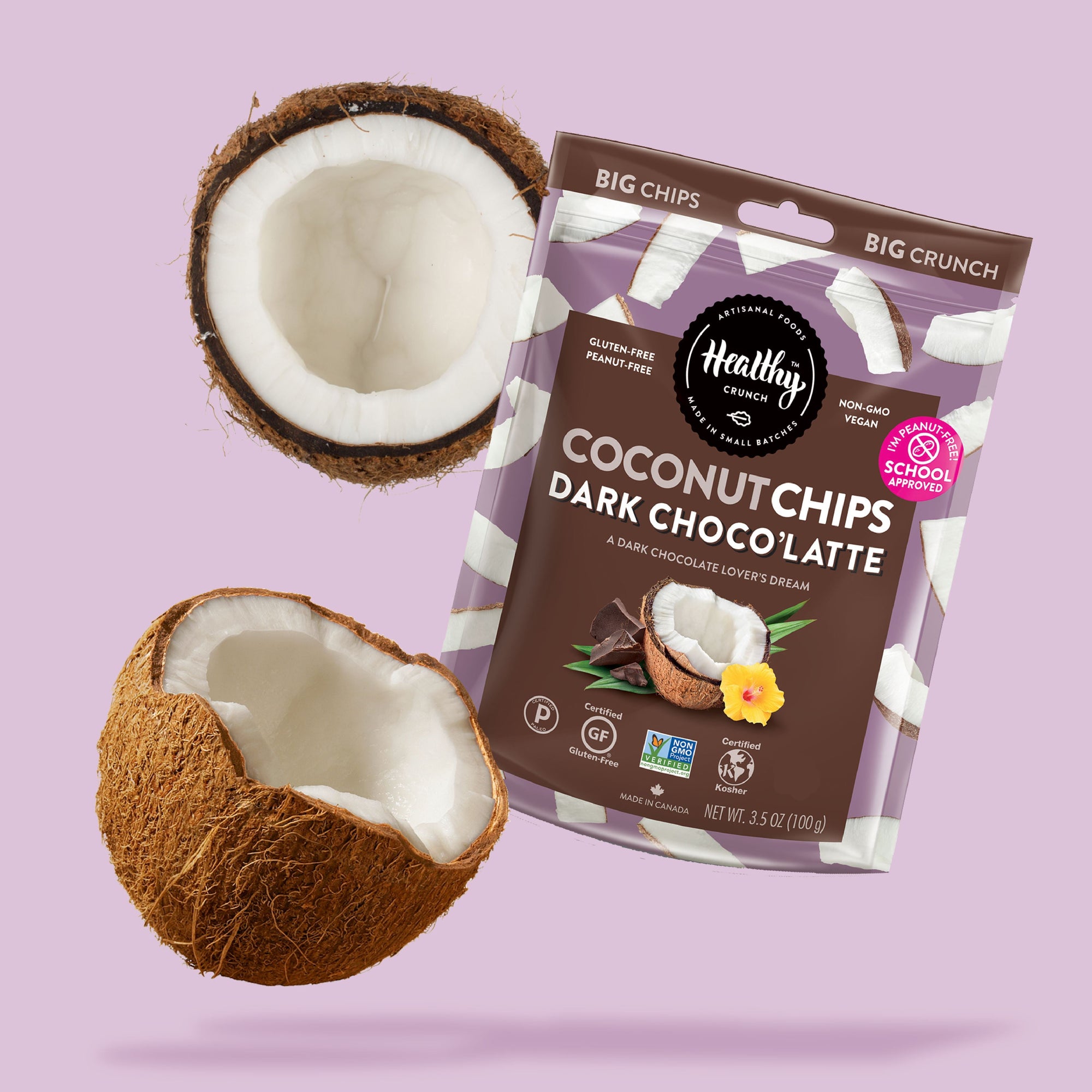 Dark Choco'Latte Coconut Chips