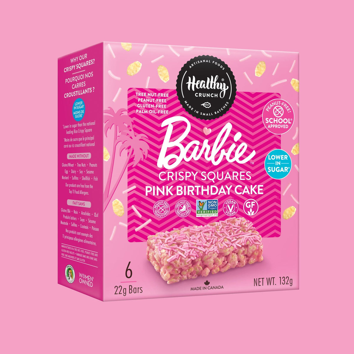 Barbie Pink Birthday Party Crispy Squares